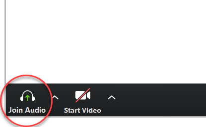 Zoom - Join Audio Button Option